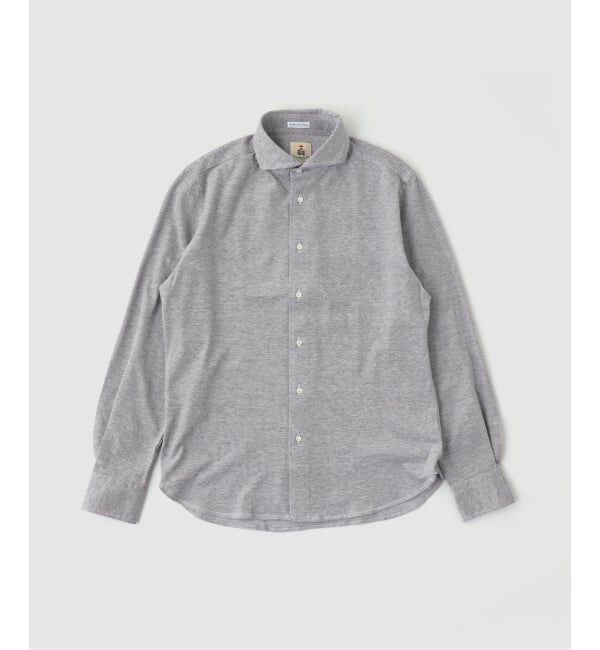 EDIFICE「GUY ROVER (ギローバー) Melange Jersey Cutaway Shirts」|シャツ・ブラウス|ブラウン