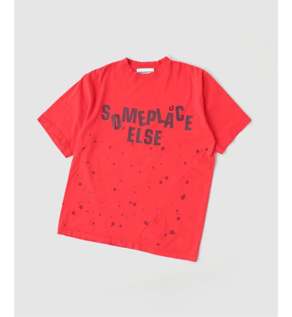 EDIFICE「NOMARHYTHM TEXTILE (ノーマリズム テキスタイル) Hand Dye Twist Tee Shirt SPE」|Tシャツ・カットソー|レッド