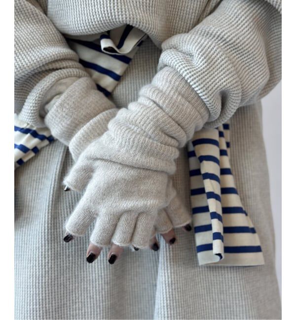 journal standard luxe「【GLEN GORDON】GEELONGORA PLAIN STITCH FING」|手袋|ナチュラル