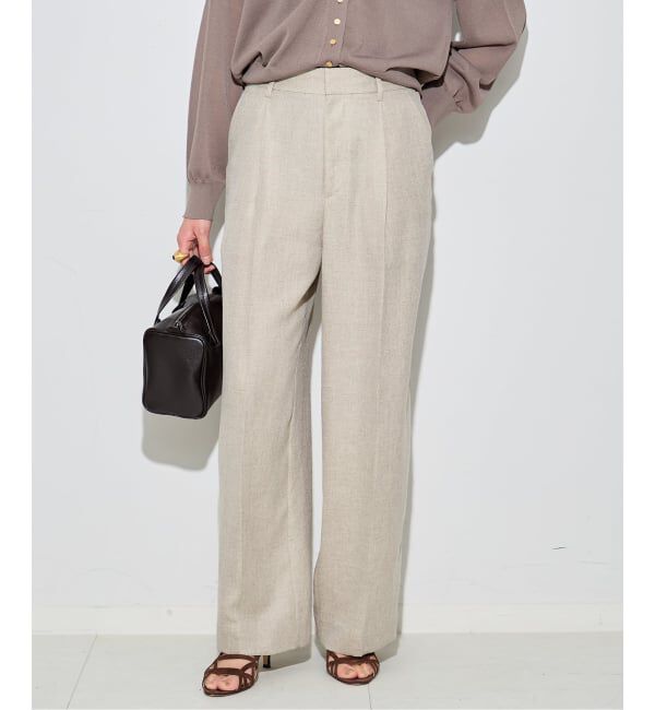 journal standard L'essage「《追加/セットアップ可》アイアスタックパンツ」|スラックス|ベージュ