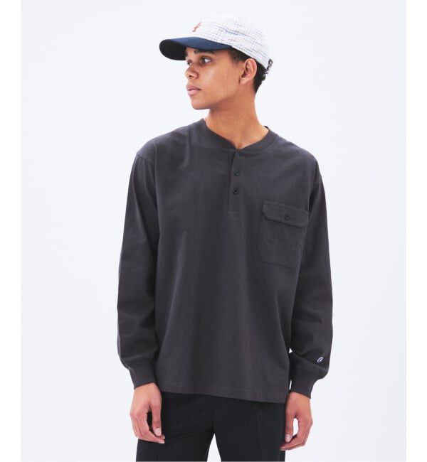 JOURNAL STANDARD「CHAMPION / チャンピオン for JS 長袖 ヘンリーネック」|Tシャツ・カットソー|