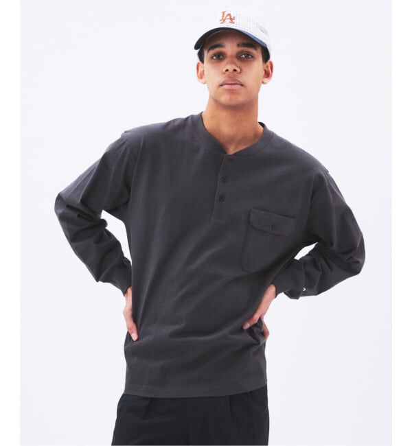 JOURNAL STANDARD「CHAMPION / チャンピオン for JS 長袖 ヘンリーネック」|Tシャツ・カットソー|