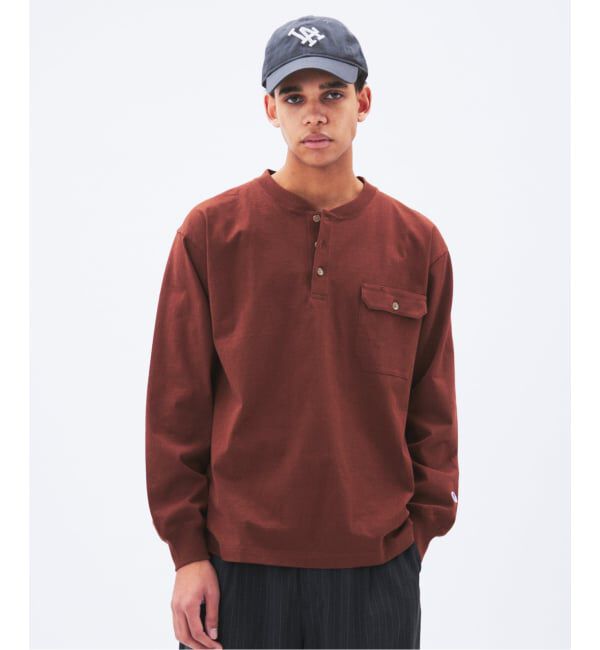 JOURNAL STANDARD「CHAMPION / チャンピオン for JS 長袖 ヘンリーネック」|Tシャツ・カットソー|