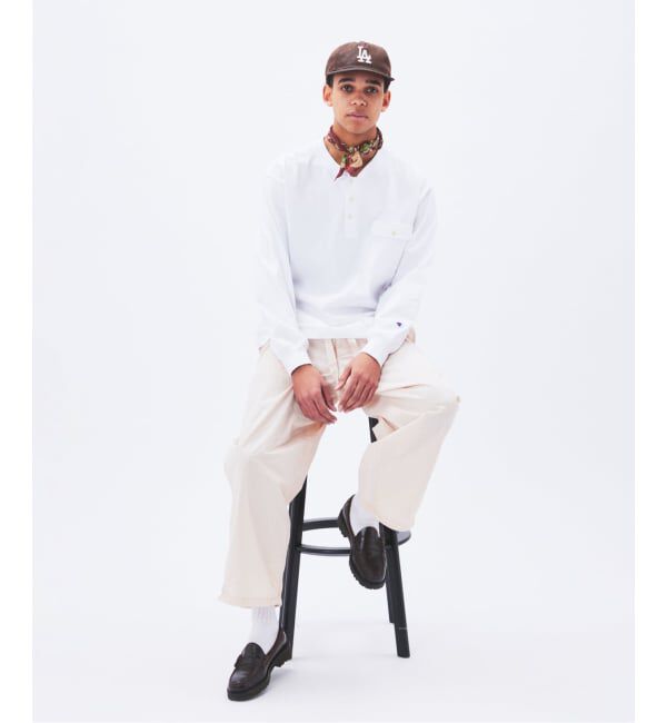 JOURNAL STANDARD「CHAMPION / チャンピオン for JS 長袖 ヘンリーネック」|Tシャツ・カットソー|