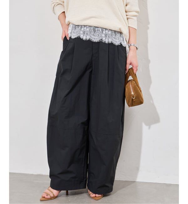 JOURNAL STANDARD「《予約》マットクロスコクーンワイドパンツ」|その他|ブラック