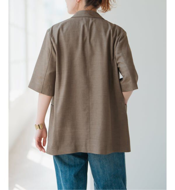 Spick and Span「《一部店舗+WEB限定 / 追加2》ドライクロスハーフスリーブジャケット」|テーラードジャケット|