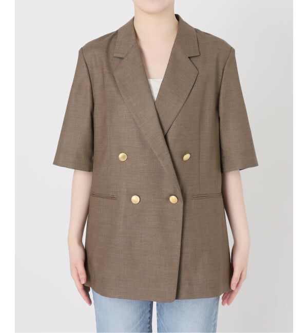 Spick and Span「《一部店舗+WEB限定 / 追加2》ドライクロスハーフスリーブジャケット」|テーラードジャケット|