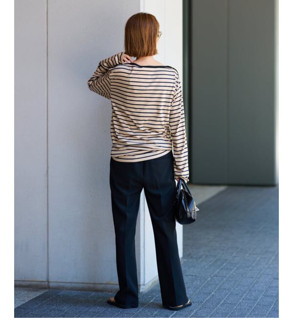 FRAMeWORK「ショルダースナップボーダーTee」|Tシャツ・カットソー|