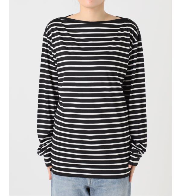 FRAMeWORK「ショルダースナップボーダーTee」|Tシャツ・カットソー|