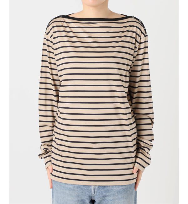 FRAMeWORK「ショルダースナップボーダーTee」|Tシャツ・カットソー|