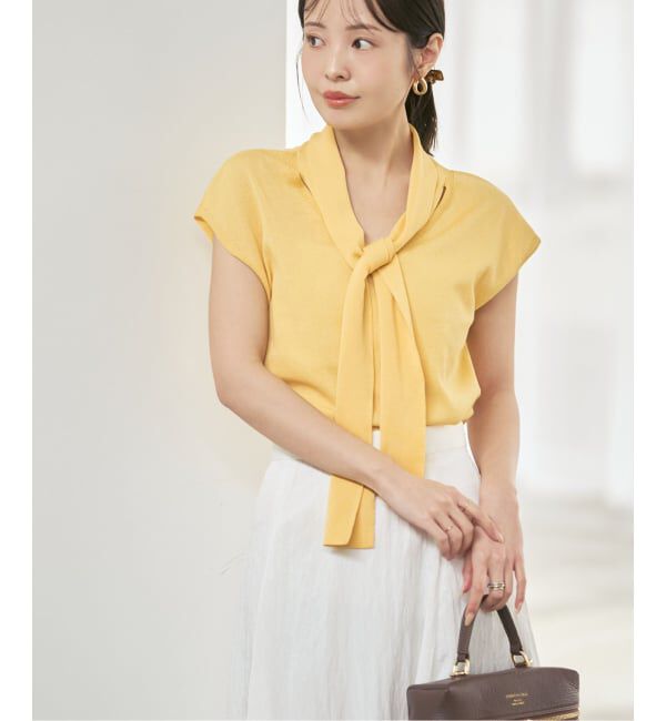 NOBLE「シルクフィールボウタイニット」|ニット・セーター|