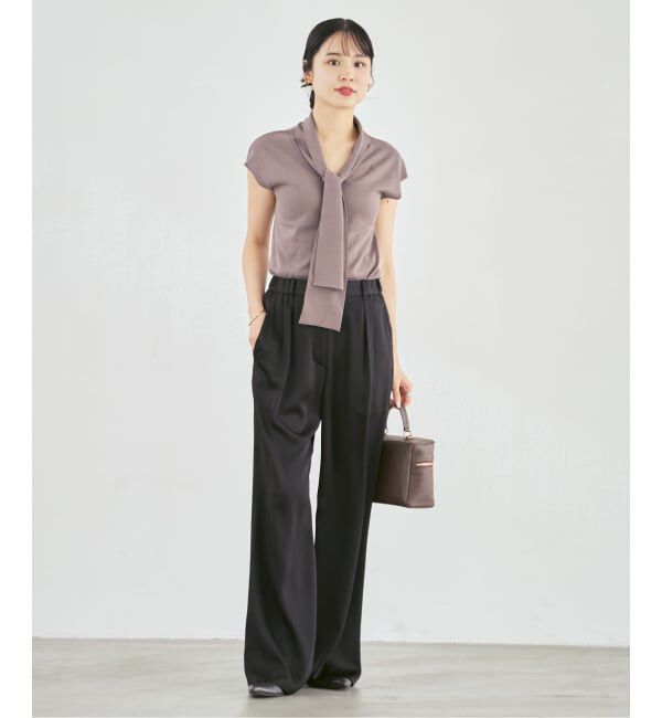 NOBLE「シルクフィールボウタイニット」|ニット・セーター|