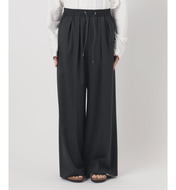 FRAMeWORK「TWストライプワイドパンツ」|スラックス|