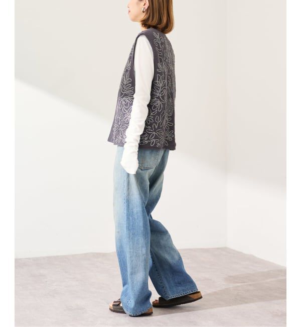 FRAMeWORK「メッシュエンブロイダリーベスト」|ダウンベスト・ベスト|