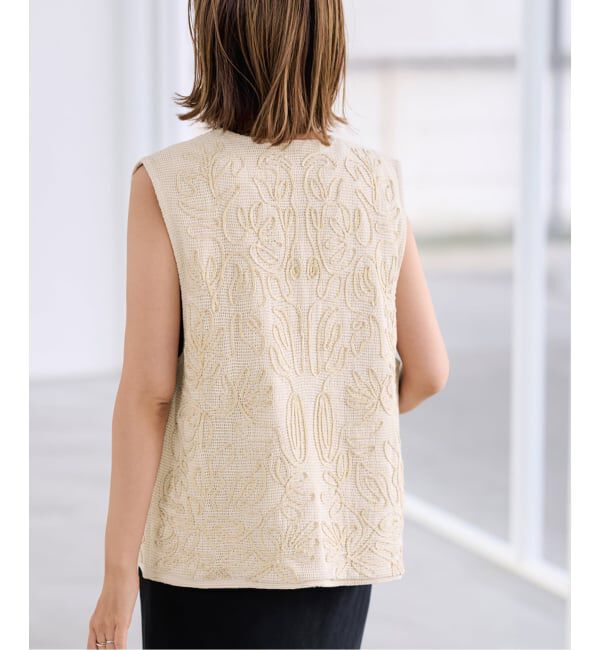 FRAMeWORK「メッシュエンブロイダリーベスト」|ダウンベスト・ベスト|