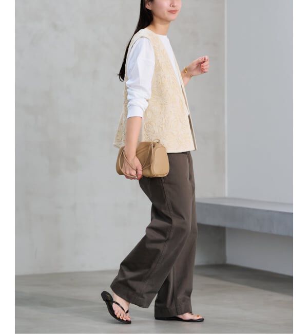 FRAMeWORK「メッシュエンブロイダリーベスト」|ダウンベスト・ベスト|