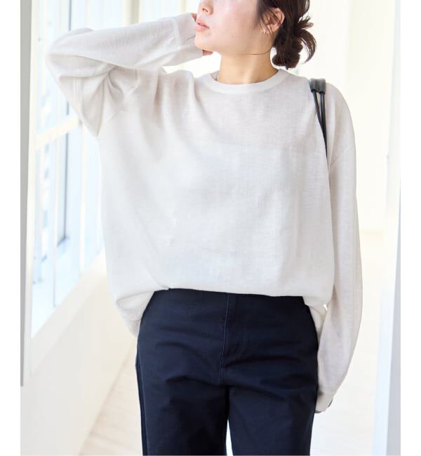 U by SPICK&SPAN「ウォッシャブルシアーオーバーニット」|ニット・セーター|ホワイト