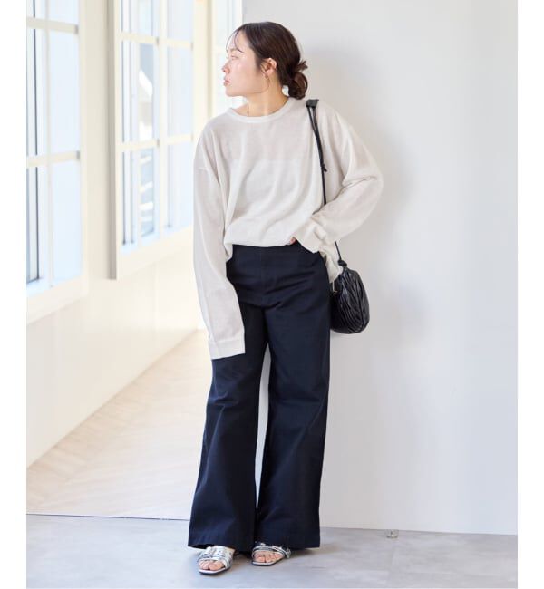 U by SPICK&SPAN「ウォッシャブルシアーオーバーニット」|ニット・セーター|