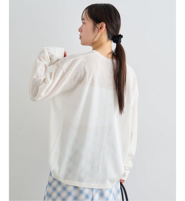 U by SPICK&SPAN「ウォッシャブルシアーオーバーニット」|ニット・セーター|