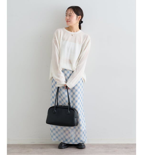 U by SPICK&SPAN「ウォッシャブルシアーオーバーニット」|ニット・セーター|