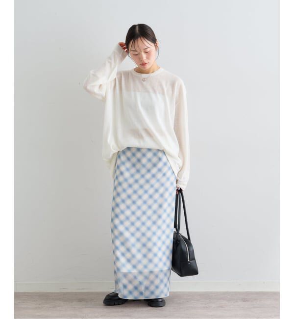 U by SPICK&SPAN「ウォッシャブルシアーオーバーニット」|ニット・セーター|