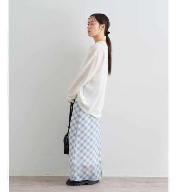 U by SPICK&SPAN「ウォッシャブルシアーオーバーニット」|ニット・セーター|