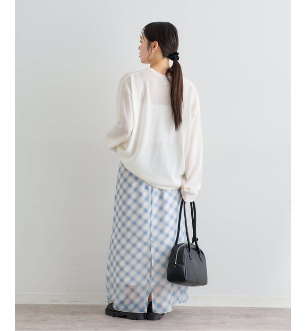 U by SPICK&SPAN「ウォッシャブルシアーオーバーニット」|ニット・セーター|