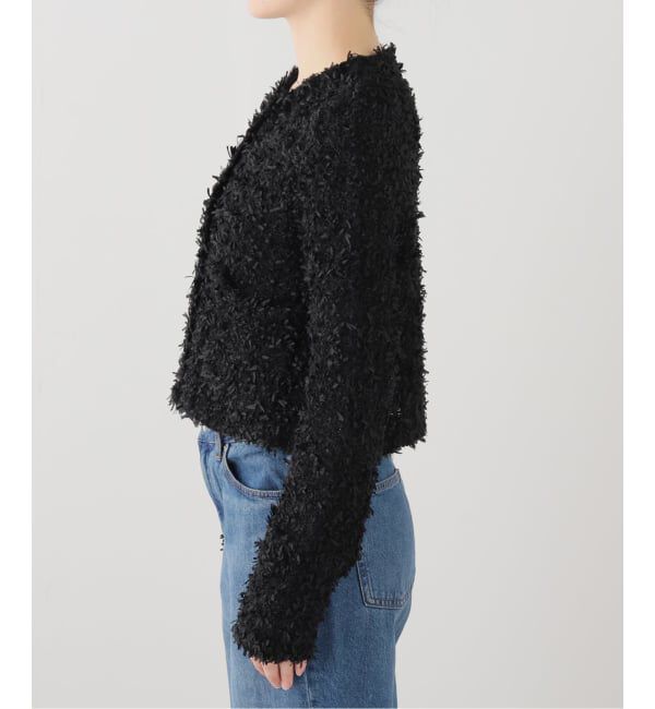  「【洗える】ツイードニットカーディガン」|カーディガン|