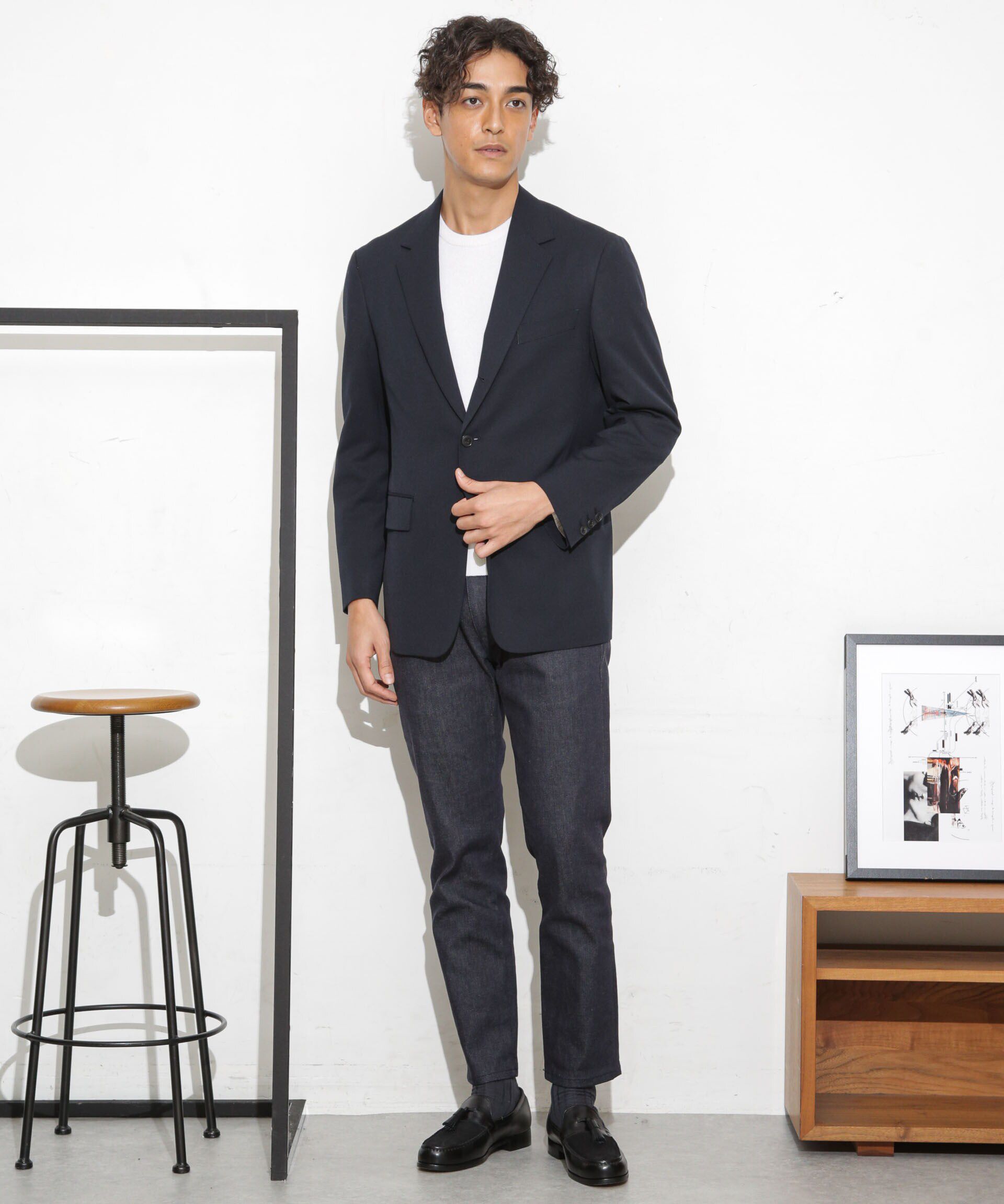 nano･universe「LB.03/｢ESSENTIAL LINE｣ノンフェイドスキニースラックス」|デニム|