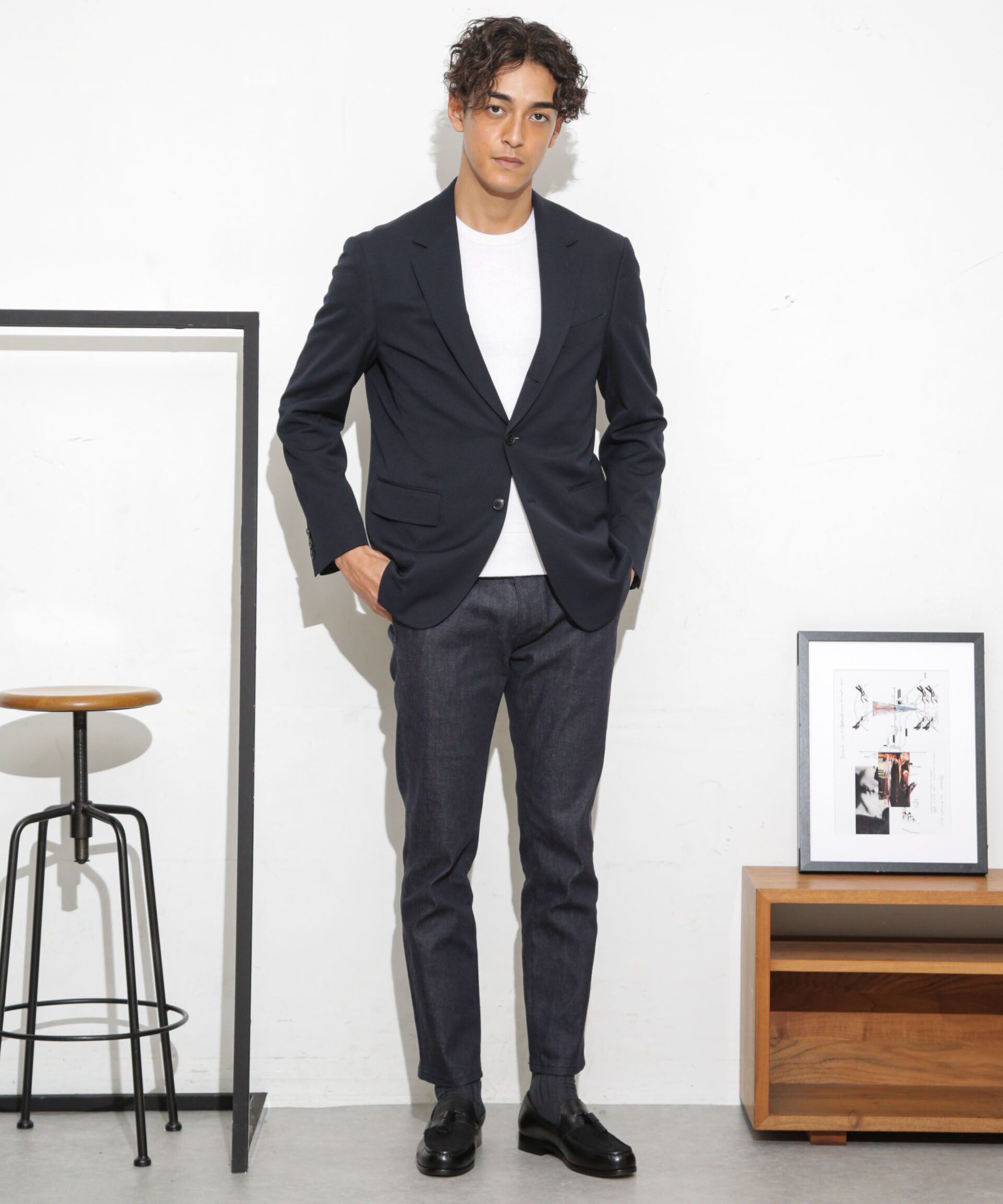 nano･universe「LB.03/｢ESSENTIAL LINE｣ノンフェイドスキニースラックス」|デニム|