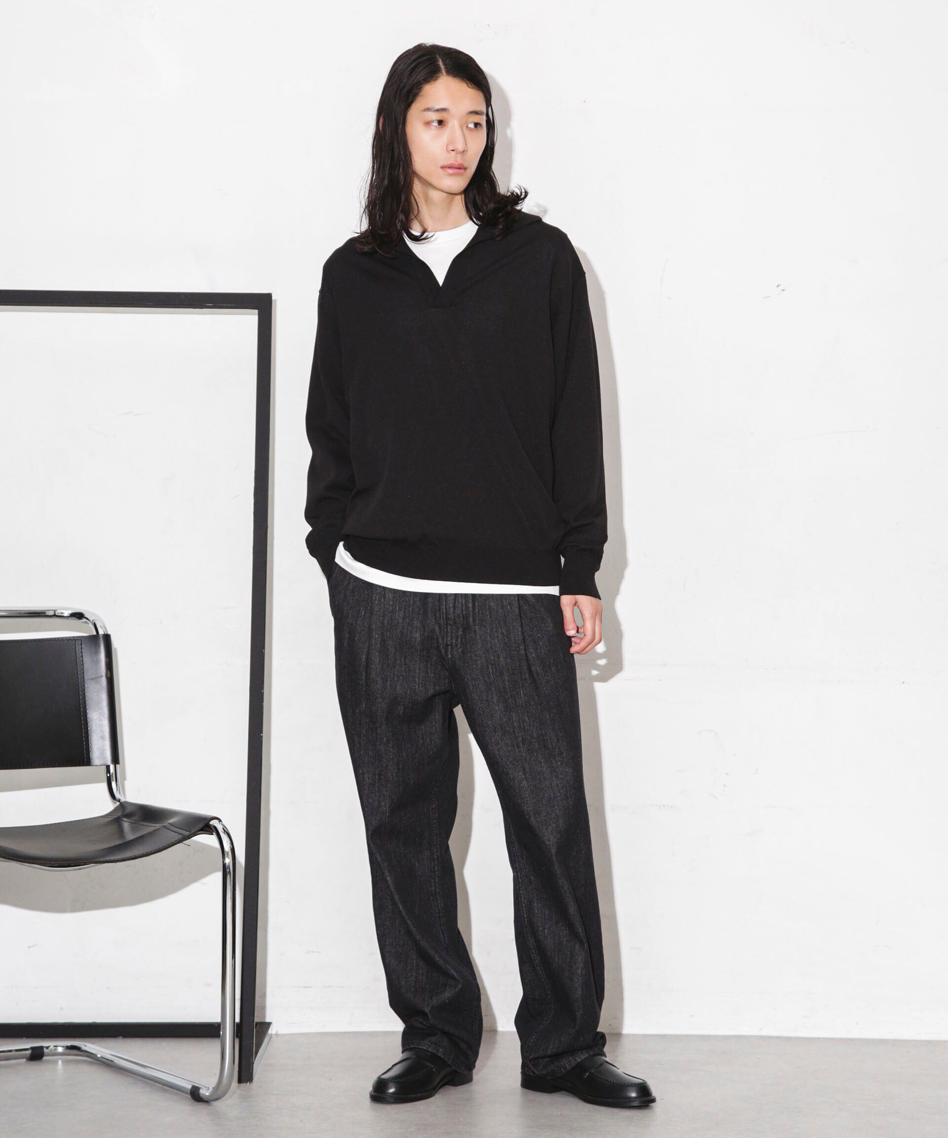 nano･universe「｢ESSENTIAL LINE｣天竺スキッパーポロ」|ニット・セーター|