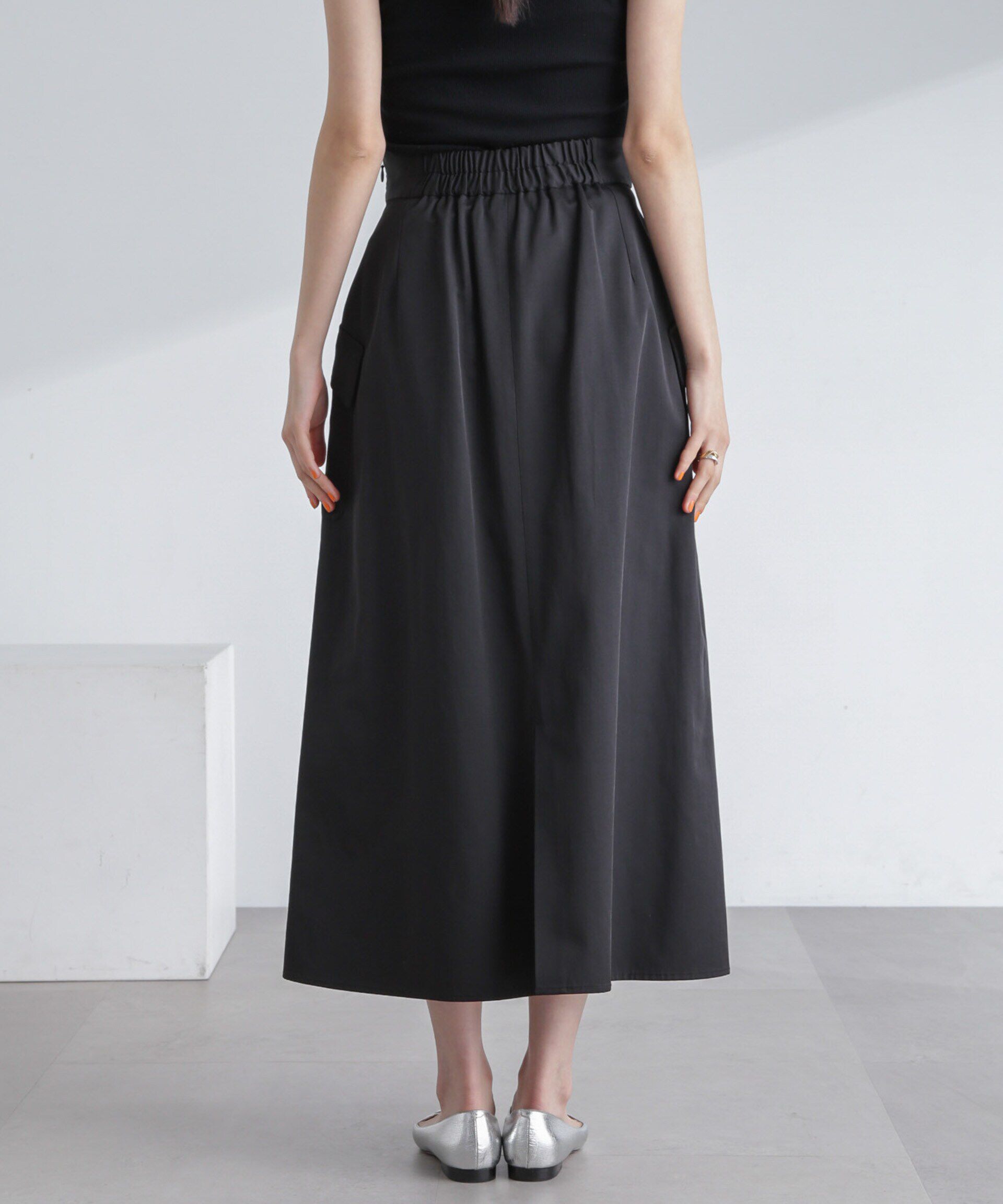 nano･universe「フラップポケットフレアスカート」|スカート|