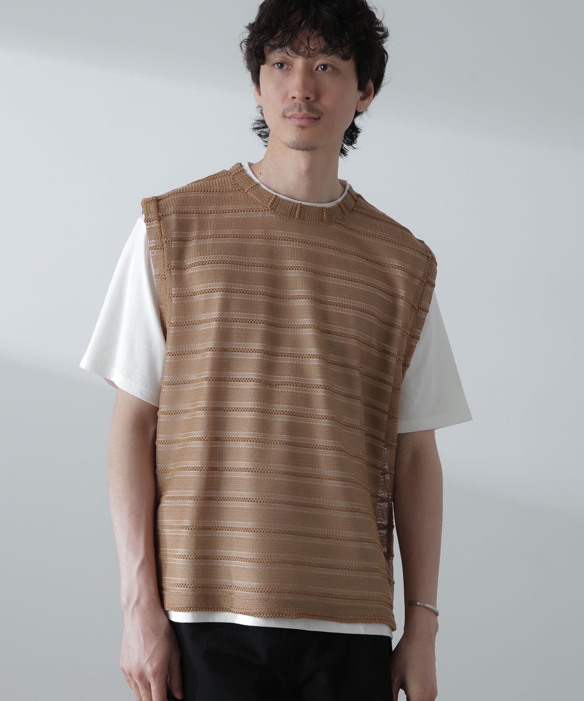 nano･universe「かぎ針アンサンブルTシャツ」|Tシャツ・カットソー|