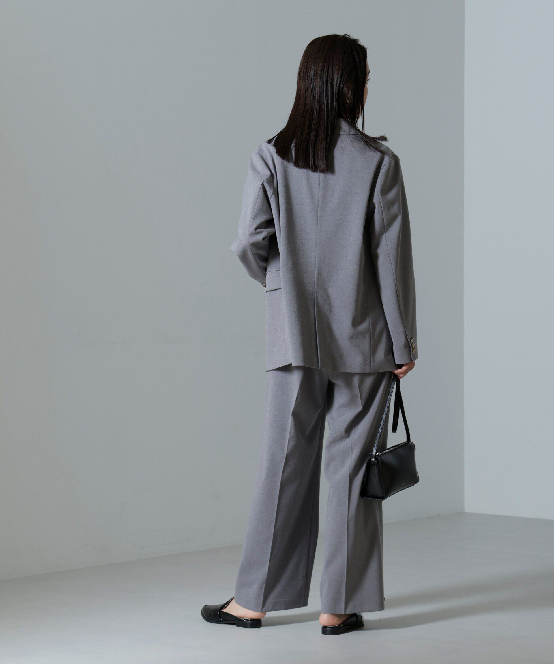 nano･universe「ドライウェザーストレッチ インタックワイドパンツ(セットアップ可)」|チノ|