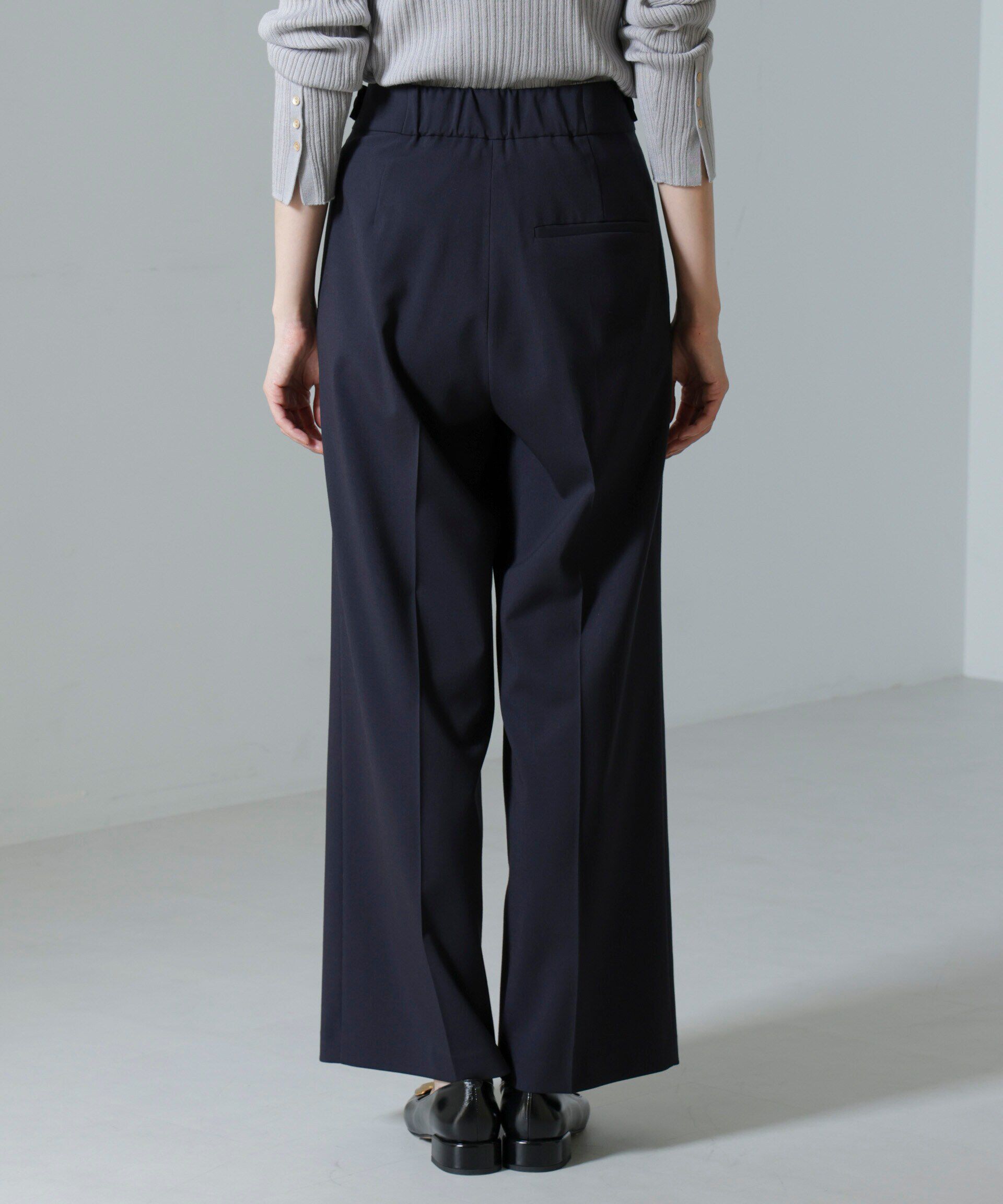 nano･universe「ドライウェザーストレッチ インタックワイドパンツ(セットアップ可)」|チノ|