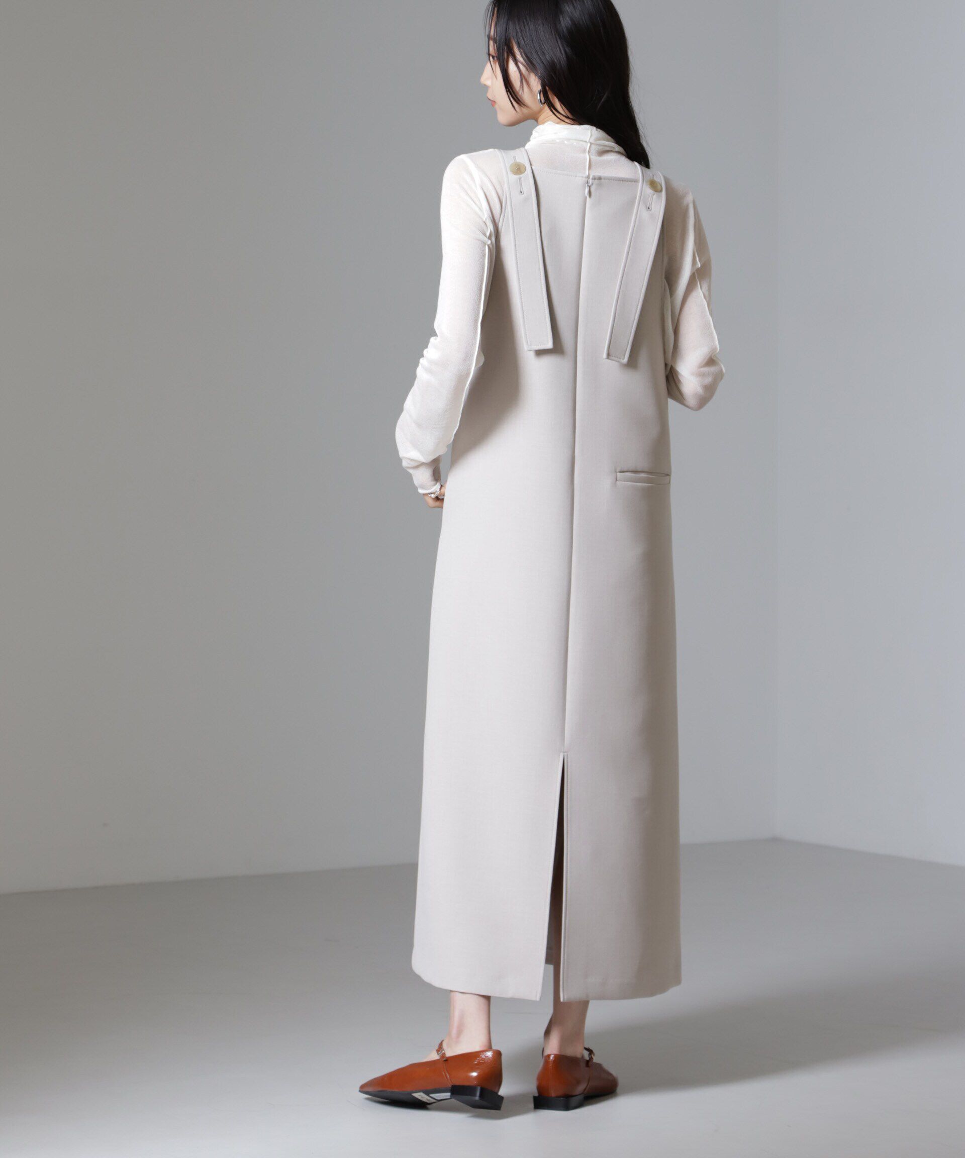 nano･universe「Reflax(R)ダブルクロスサイドオープンワンピース」|ワンピース|