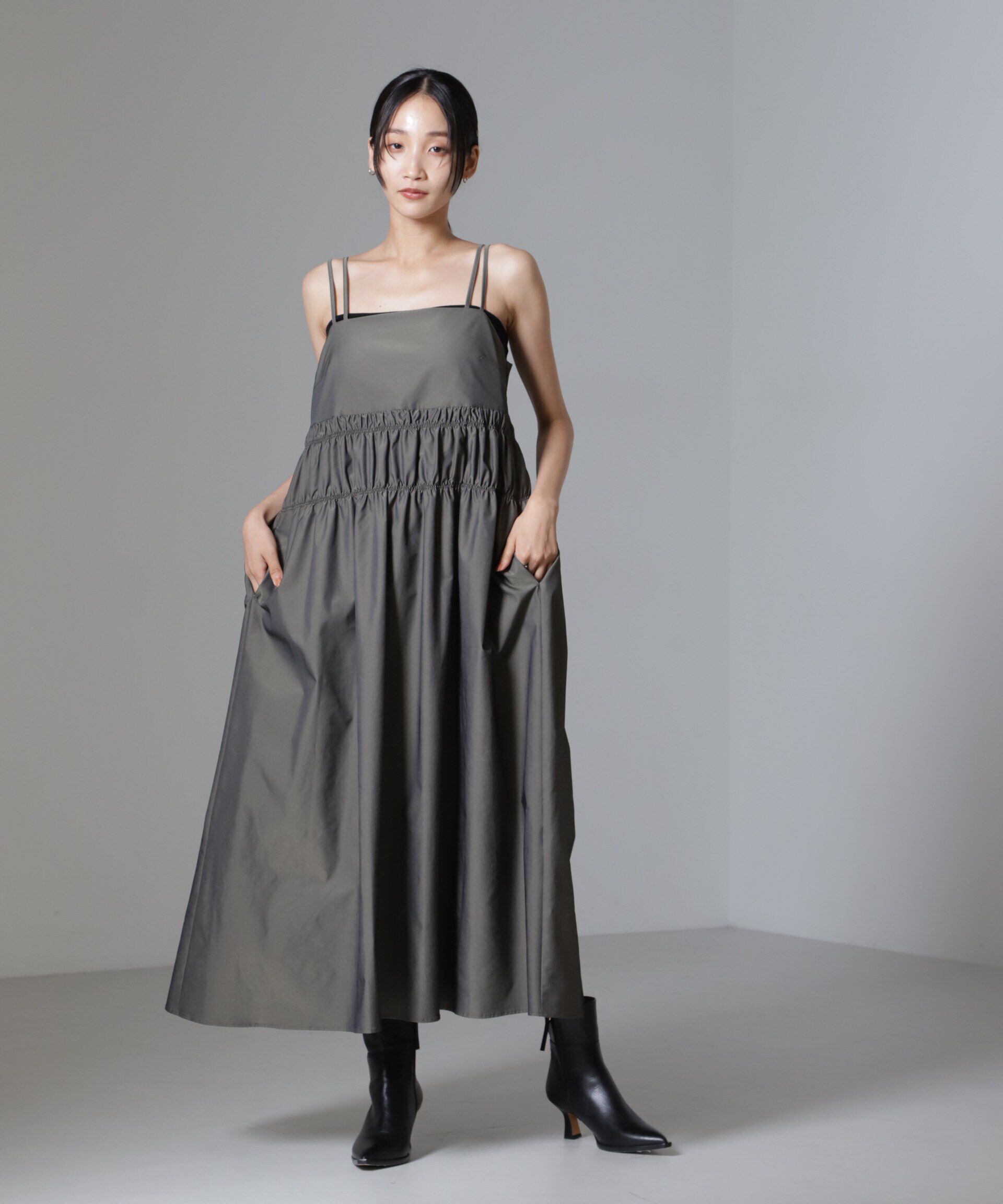 nano･universe「シャンブレータフタキャミワンピース」|ワンピース|