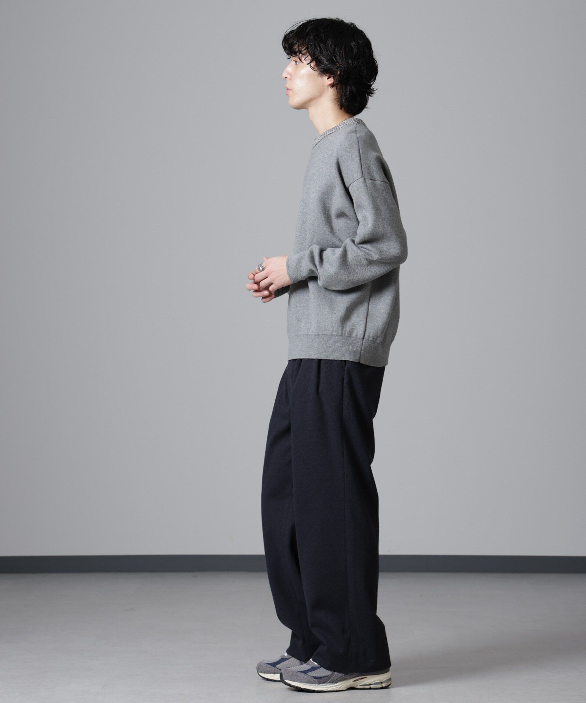 nano･universe「ツイードライク ドレストラウザー」|チノ|