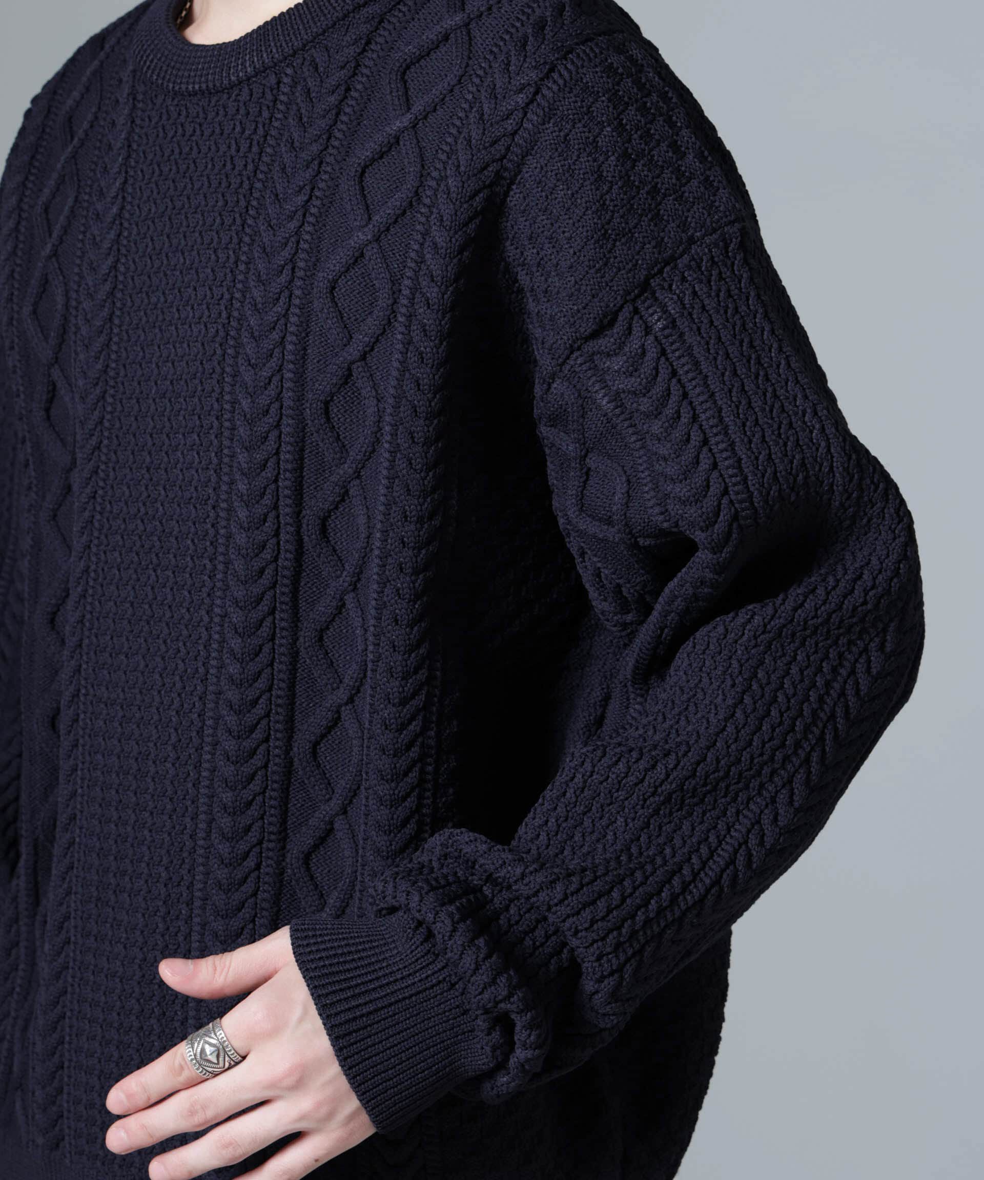 nano･universe「スポンディッシュケーブルニット」|ニット・セーター|