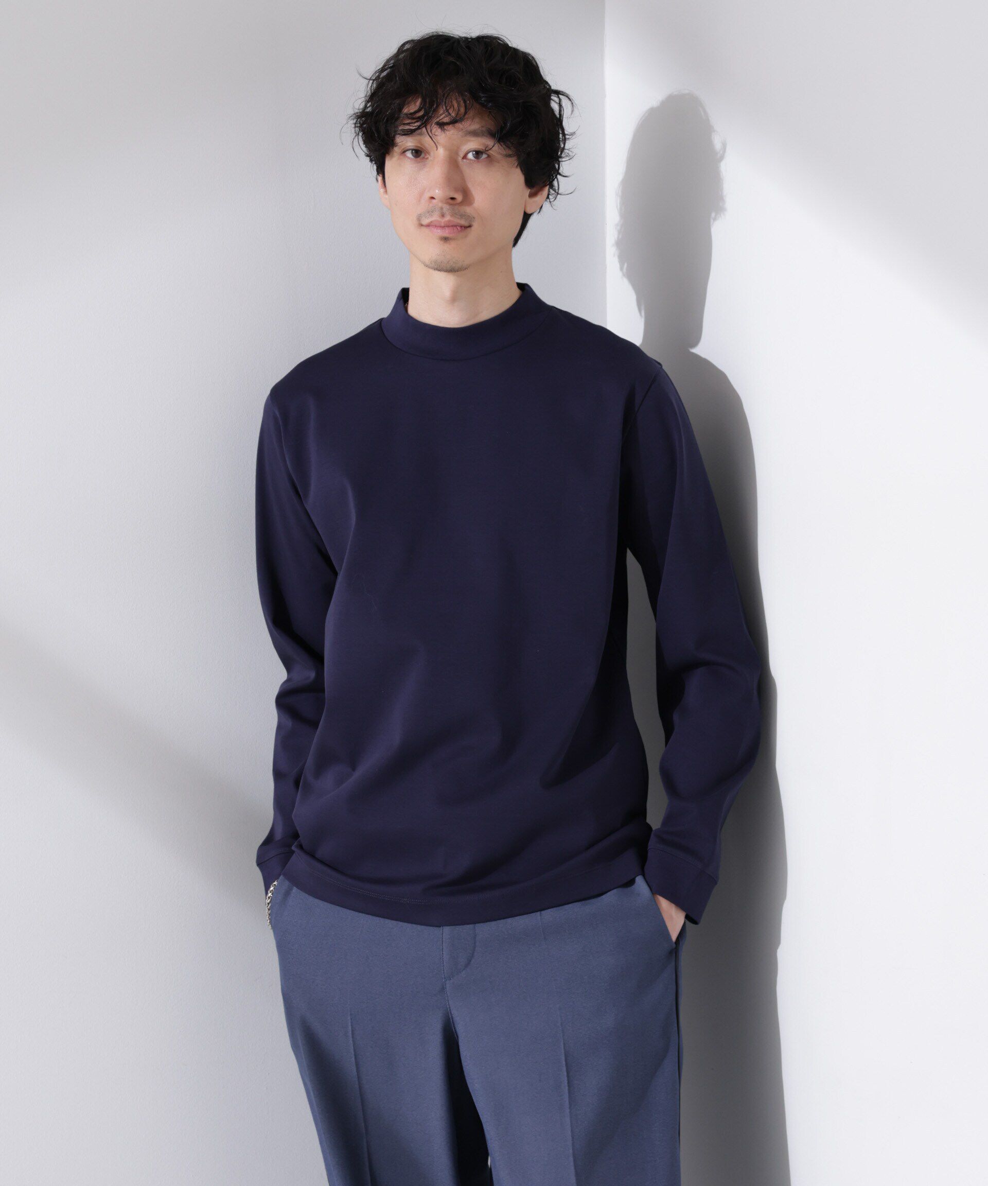 nano･universe「アンチスメルモックネックTシャツ 長袖」|Tシャツ・カットソー|