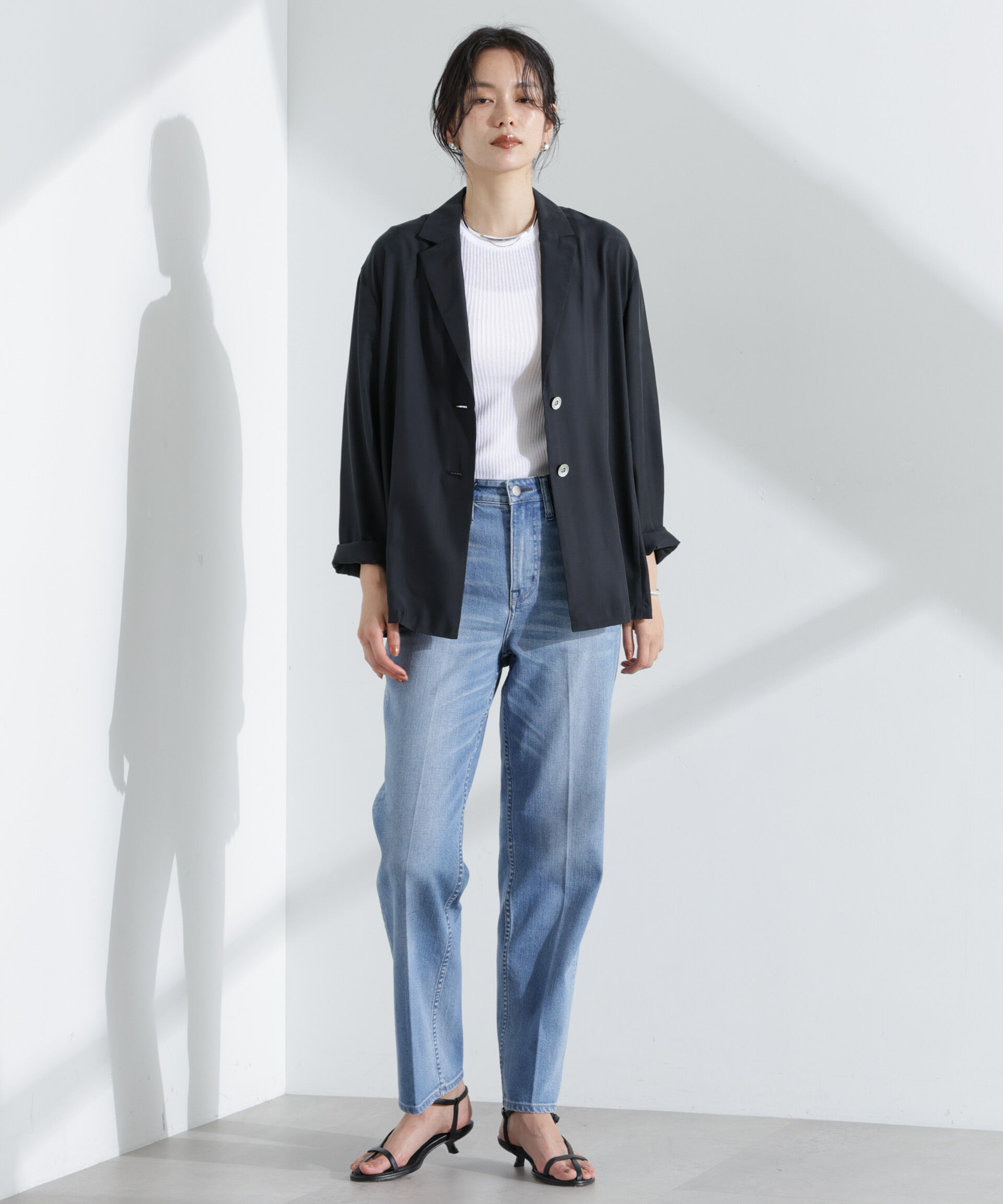 nano･universe「キュプラライトジャケット」|テーラードジャケット|