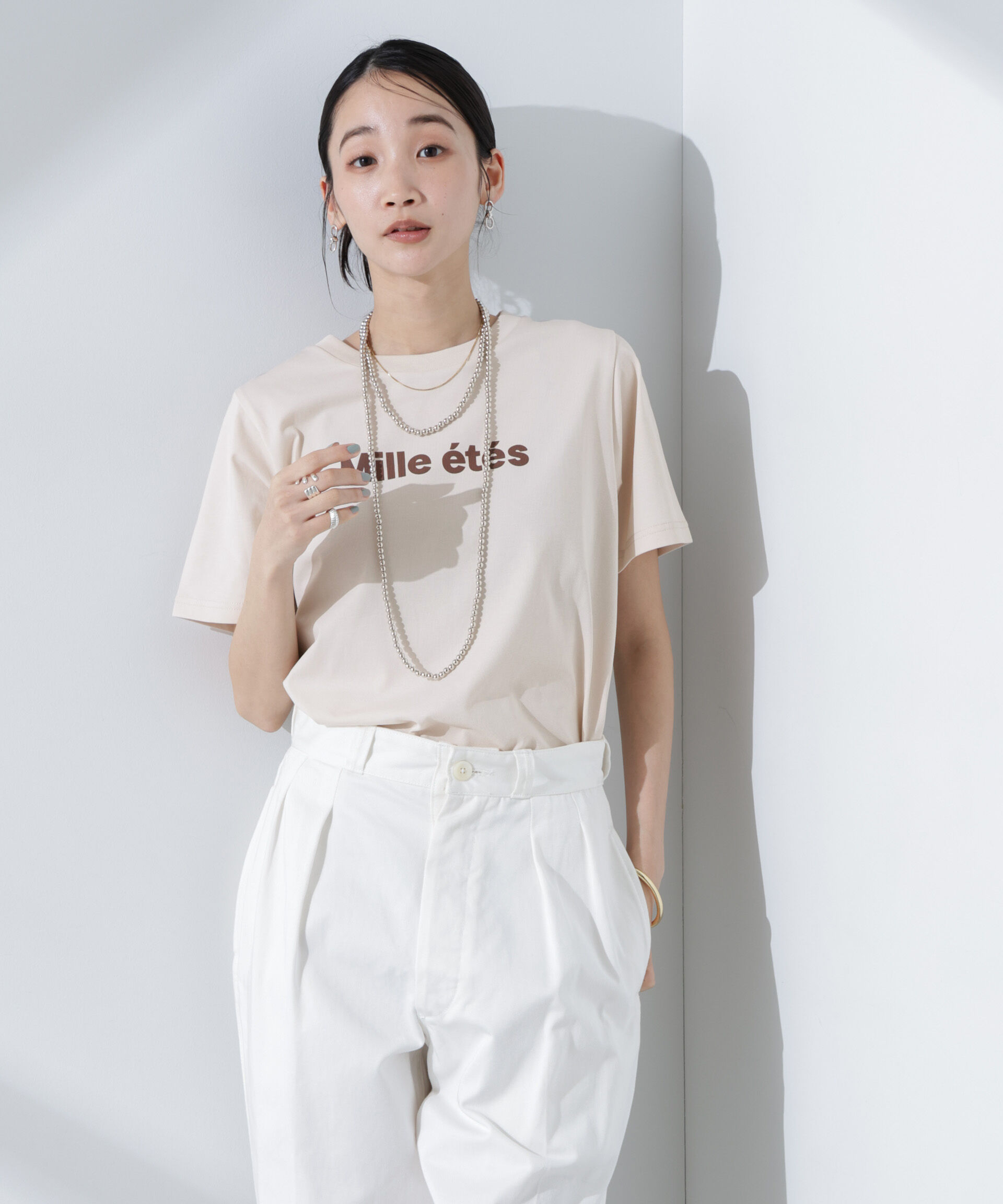 nano･universe「ロゴプリントTシャツ」|Tシャツ・カットソー|