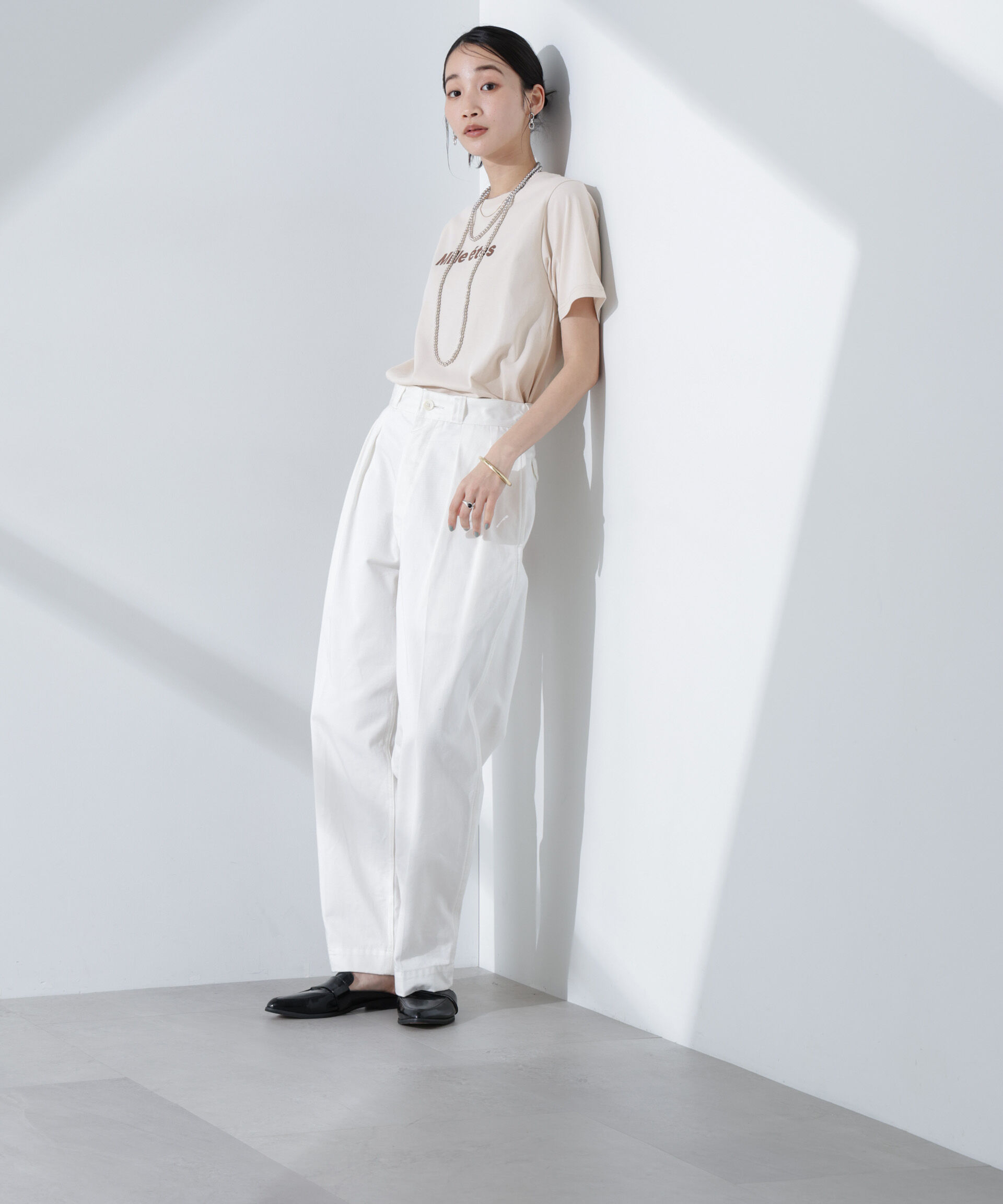 nano･universe「ロゴプリントTシャツ」|Tシャツ・カットソー|