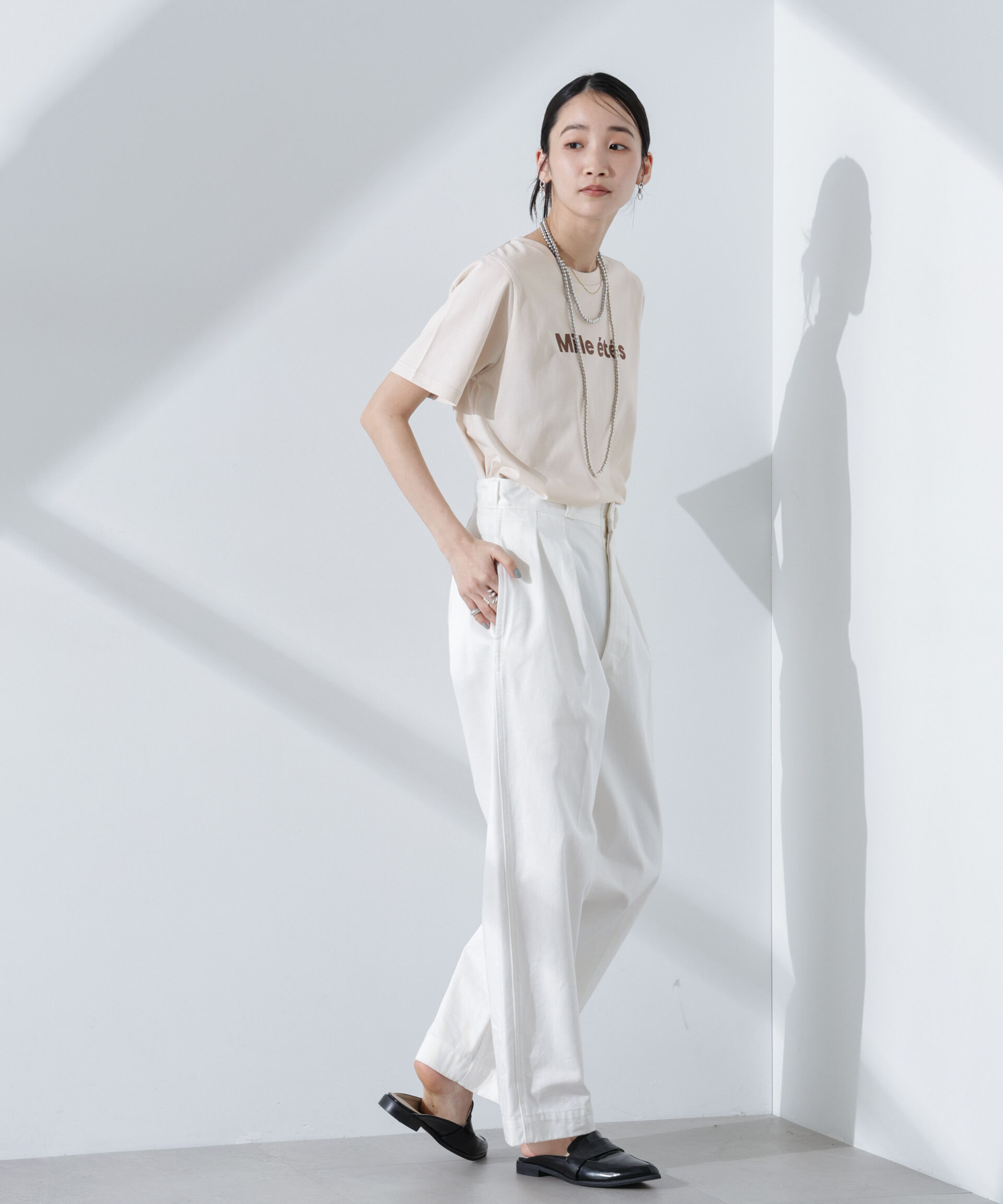 nano･universe「ロゴプリントTシャツ」|Tシャツ・カットソー|