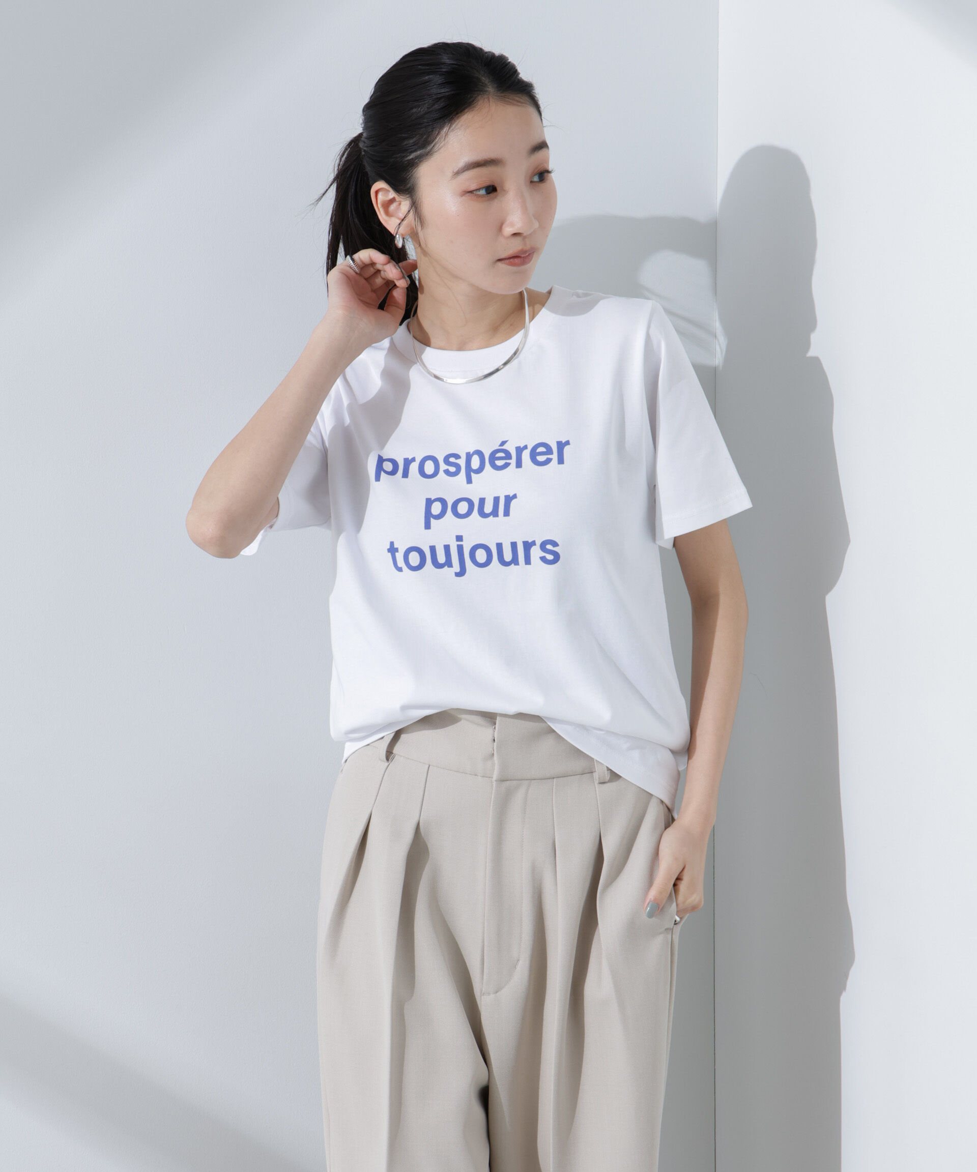 nano･universe「ロゴプリントTシャツ」|Tシャツ・カットソー|