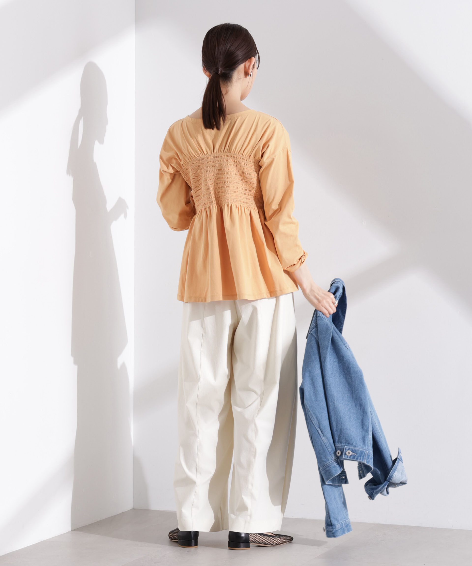 nano･universe「シャーリングデザインカットソー」|Tシャツ・カットソー|