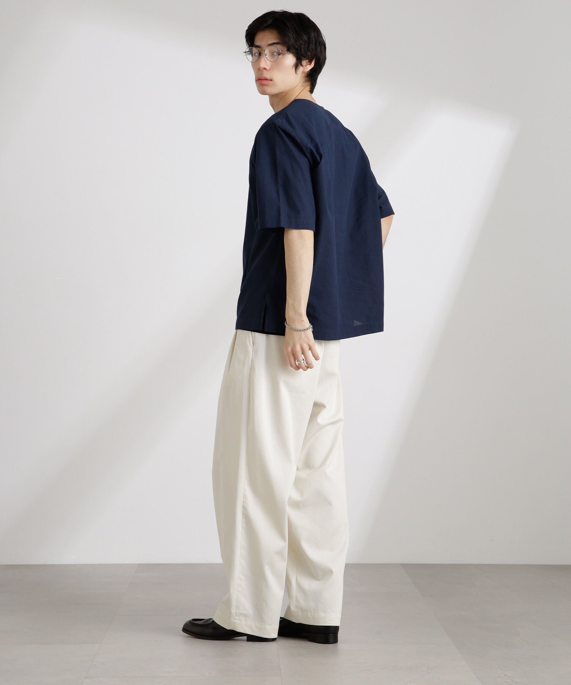 nano･universe「クールマックスリネン プルオーバーシャツ」|シャツ・ブラウス|