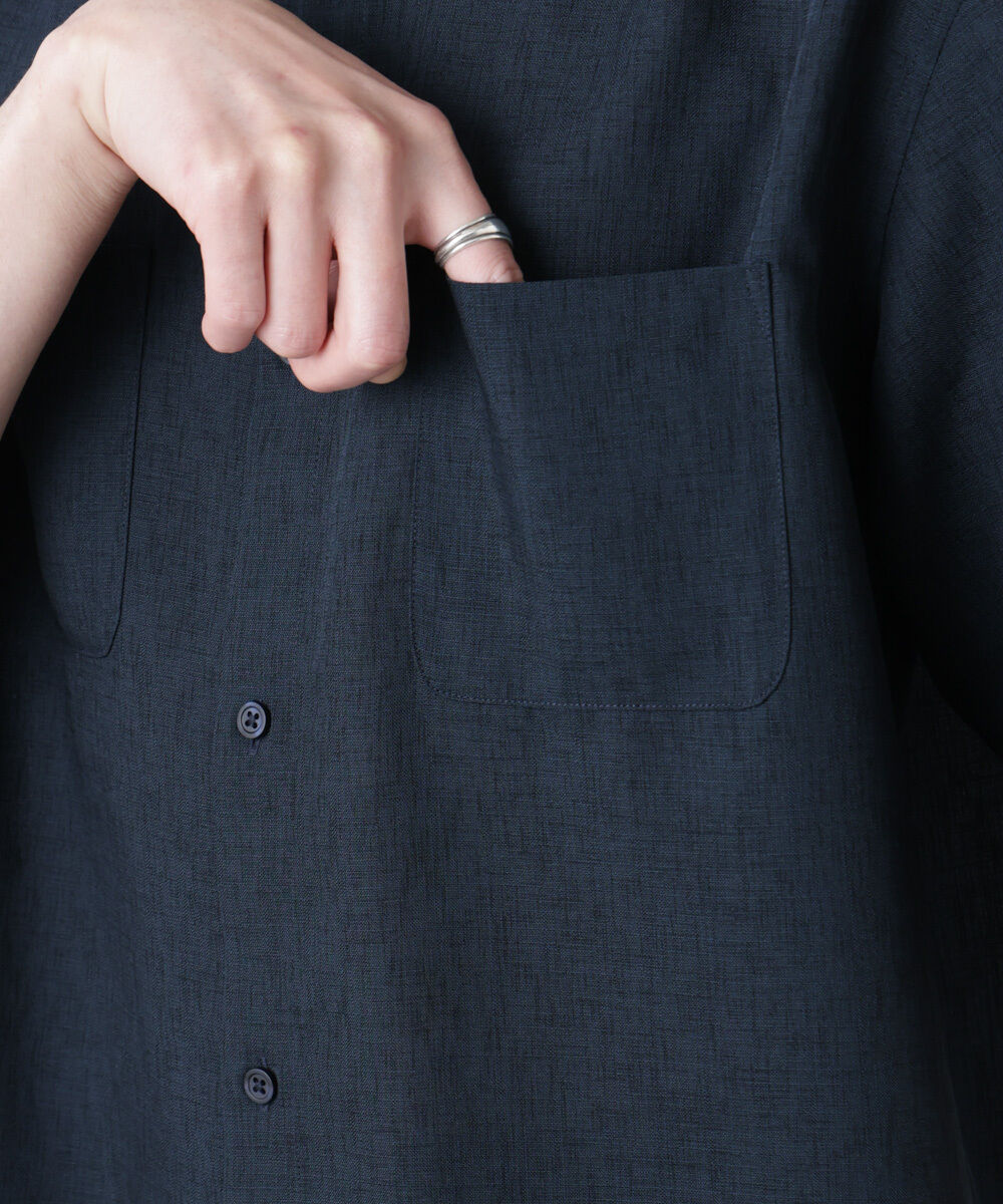 nano･universe「テックリネンシャツ 半袖」|シャツ・ブラウス|