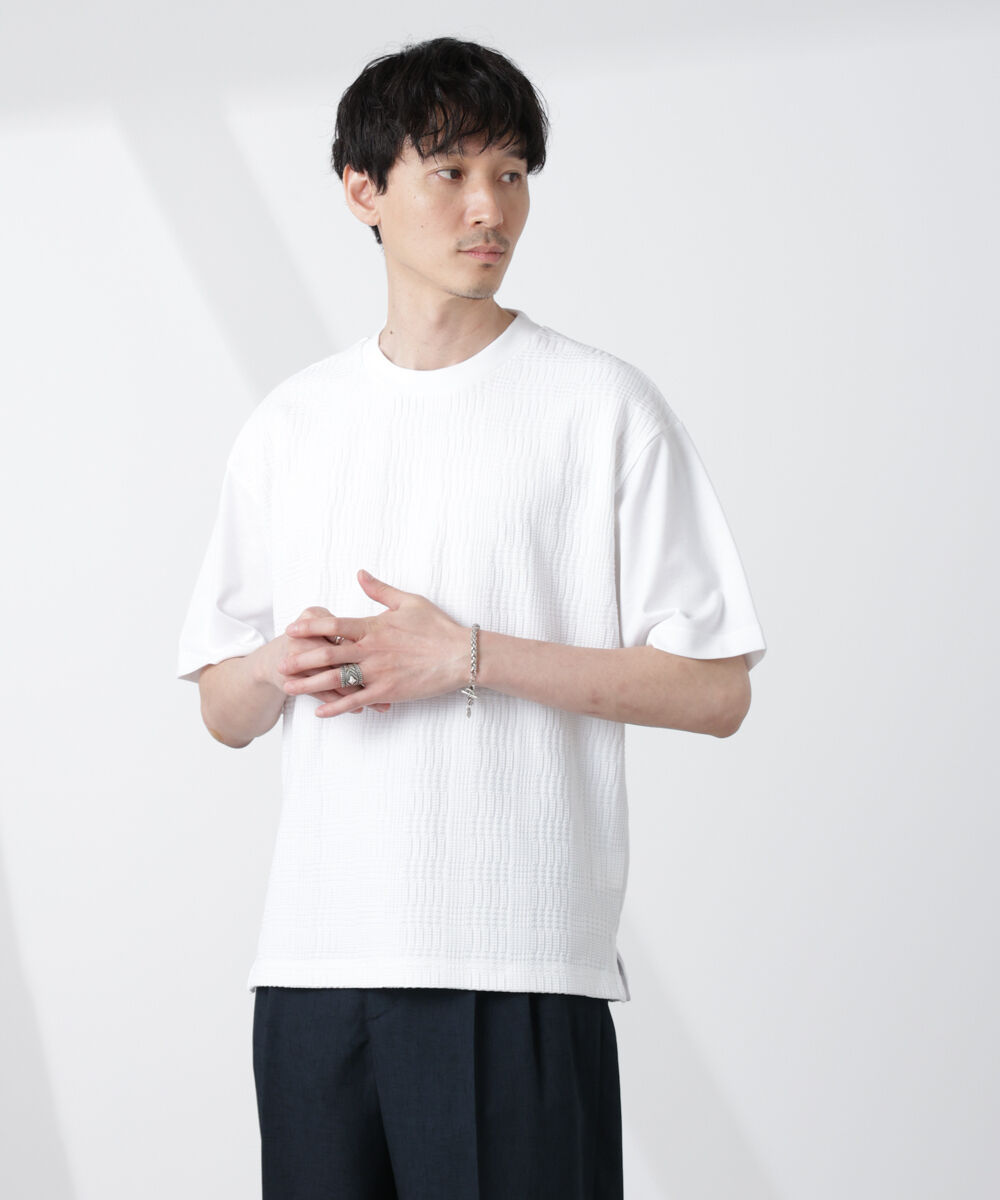 nano･universe「リンクスジャガードコンビTシャツ」|Tシャツ・カットソー|