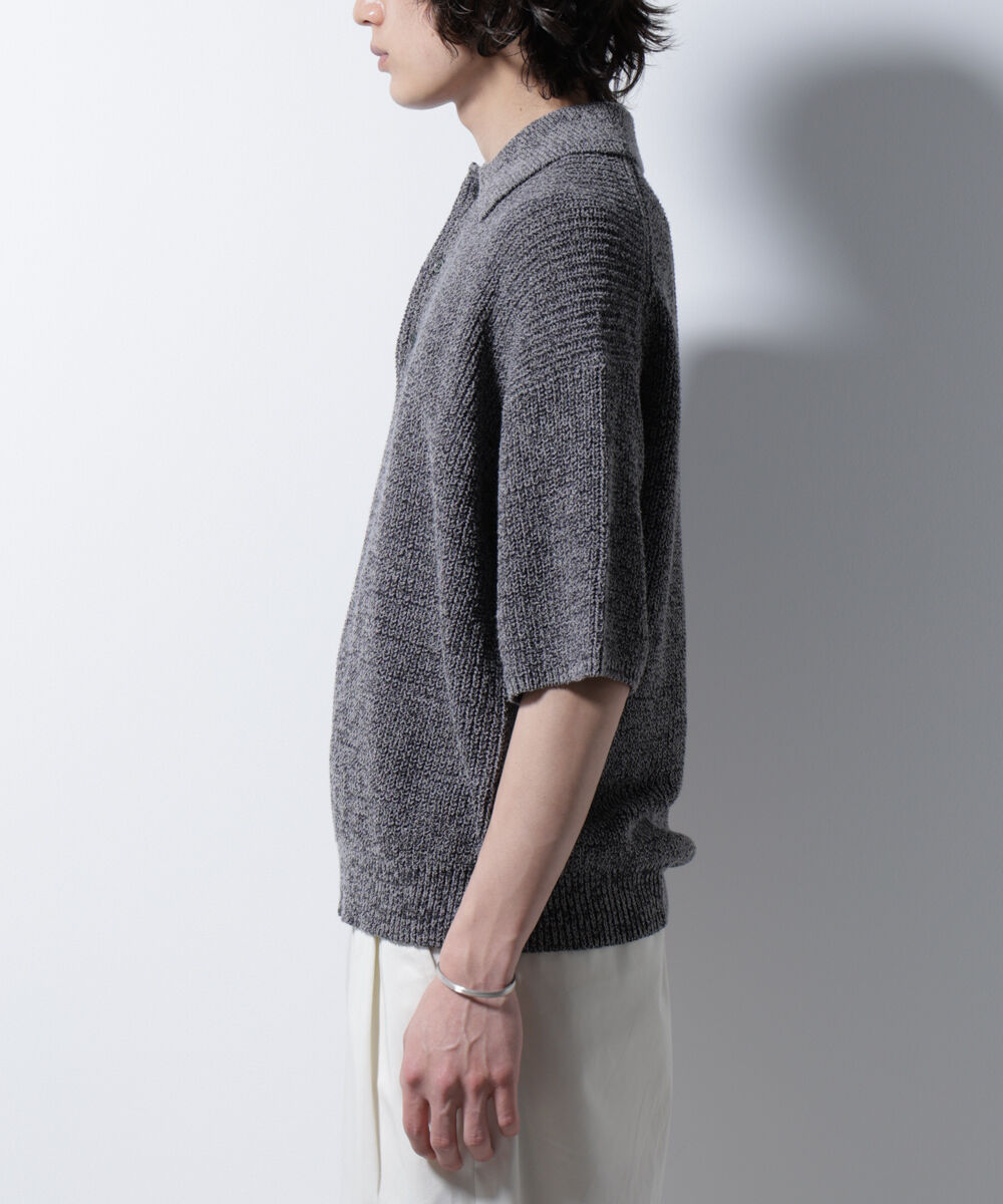 nano･universe「ミックスメランジニットポロ」|ニット・セーター|